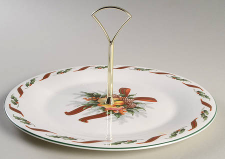 Festival Round Serving Plate with Handle (DP)