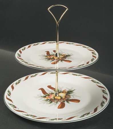 Festival 2 Tiered Serving Tray (Dinner & Salad Plate)