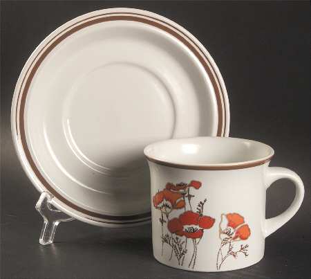 Fieldflower Flat Cup & Saucer Set