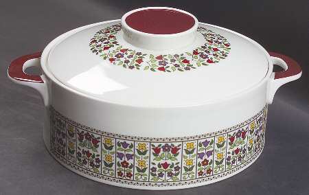 Fireglow Round Covered Vegetable