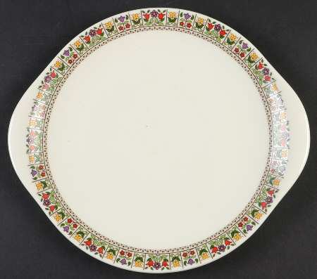 Fireglow Handled Cake Plate