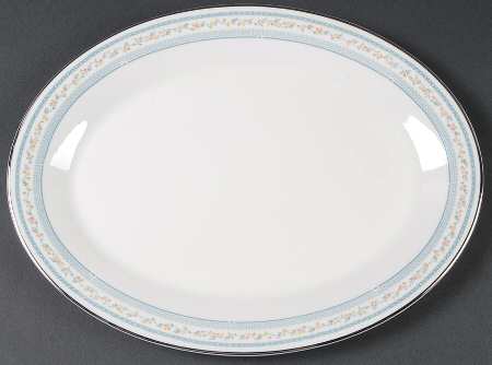 Floral Garland 13" Oval Serving Platter