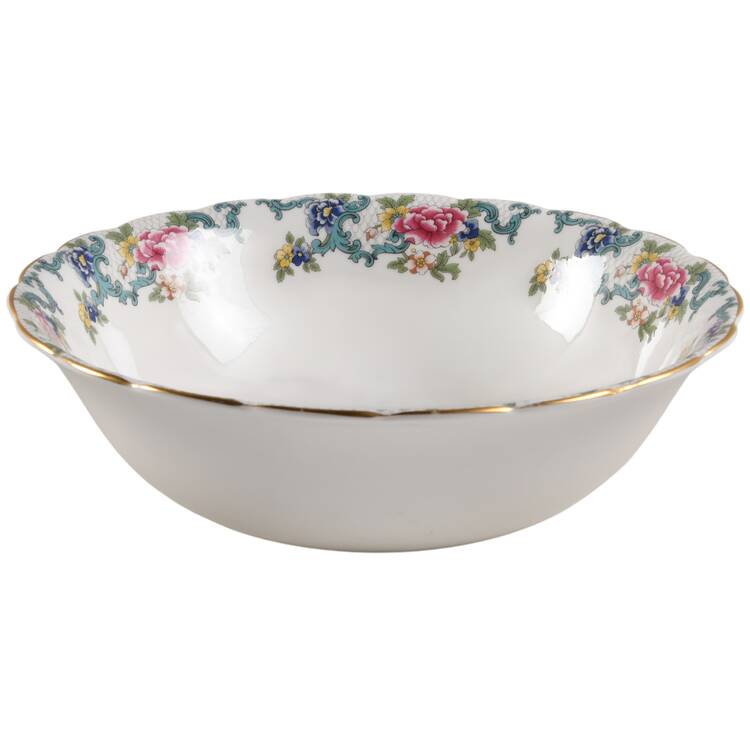Floradora Gold 10" Large Salad Serving Bowl