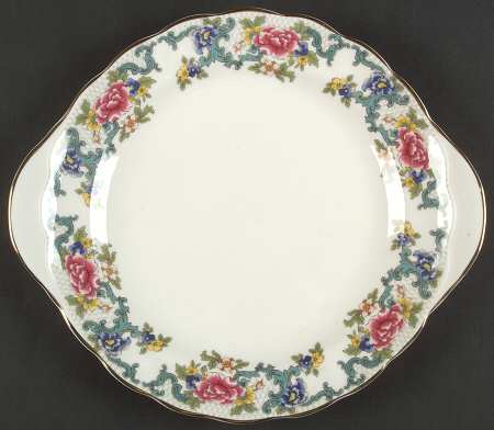 Floradora Gold Handled Cake Plate
