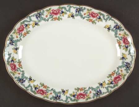 Floradora Gold 13" Oval Serving Platter