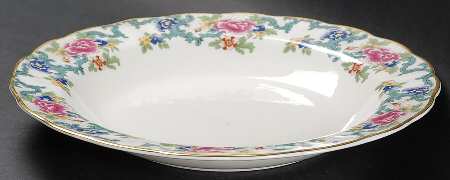 Floradora Gold Large Rim Soup Bowl