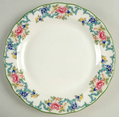 Floradora Green Dinner Plate