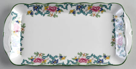 Floradora Green Large Sandwich Tray