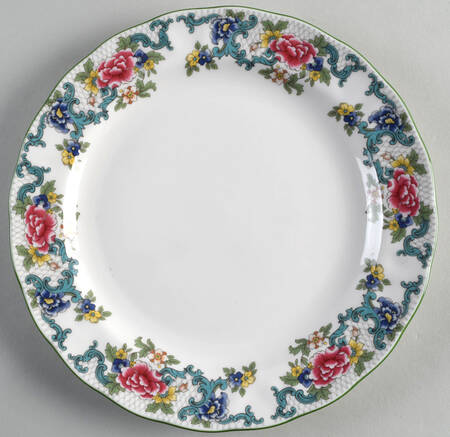 Floradora Green Luncheon Plate