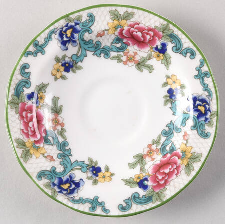 Floradora Green Saucer for Flat Demitasse Cup