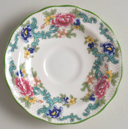 Floradora Green Saucer for Flat Demitasse Cup