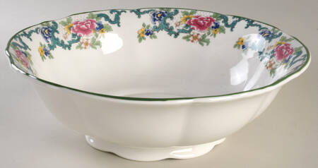 Floradora Green Large Fruit Bowl