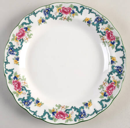 Floradora Green Dinner Plate