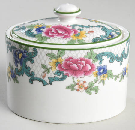 Floradora Green Sugar Bowl & Lid