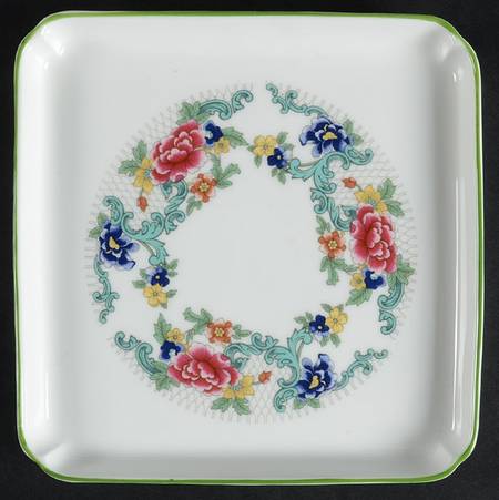 Floradora Green 6" Square Tray