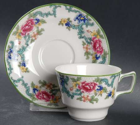 Floradora Green Breakfast Cup & Saucer Set