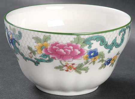 Floradora Green Open Sugar Bowl