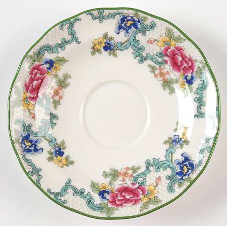 Floradora Green Saucer for Flat Cup