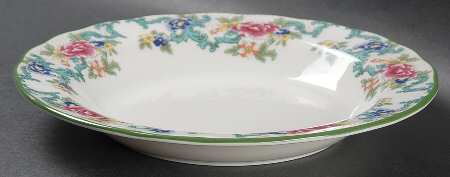 Floradora Green Rim Soup Bowl