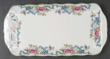 Floradora Green Large Sandwich Tray