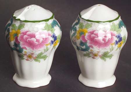 Floradora Green Salt & Pepper Set