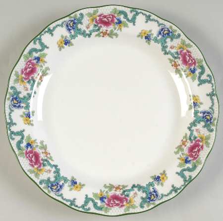 Floradora Green Dinner Plate