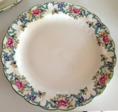 Floradora Green 12" Chop Plate (Round Platter)