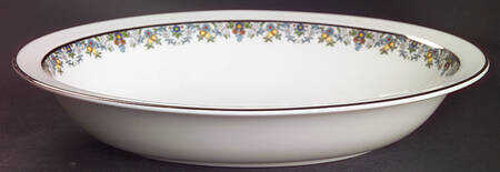 Flowerlace 10" Oval Vegetable Bowl
