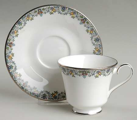 Flowerlace Footed Cup & Saucer Set