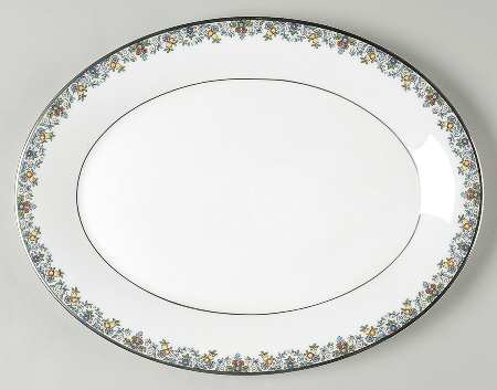 Flowerlace 13" Oval Serving Platter