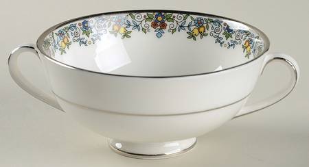Flowerlace Footed Cream Soup Bowl