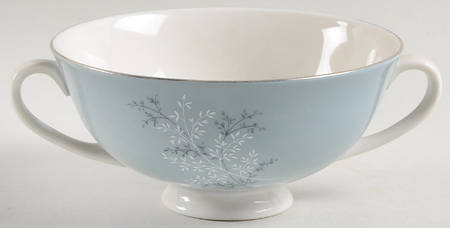 Forest Glade Footed Cream Soup Bowl