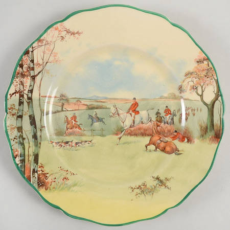 Fox Hunting A Luncheon Plate