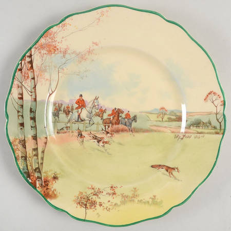 Fox Hunting A Luncheon Plate