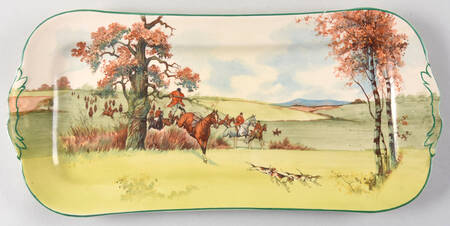 Fox Hunting A 13" Sandwich Tray