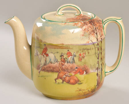 Fox Hunting A Mini Teapot & Lid