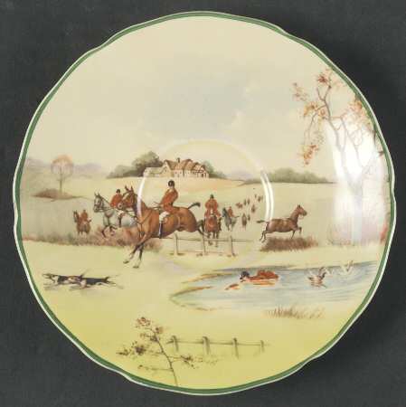 Fox Hunting A Saucer for Footed Cup