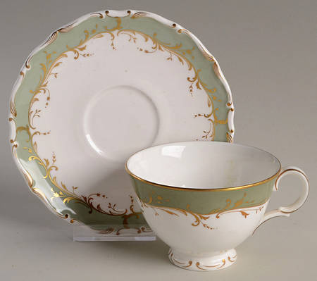 Fontainebleau Green Footed Cup & Saucer Set
