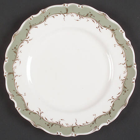 Fontainebleau Green Luncheon Plate