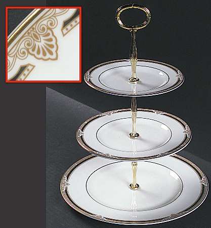 Forsyth 13 7/8"-14 1/4" 3-Tiered Serving Tray(DP,SP,BB) HC