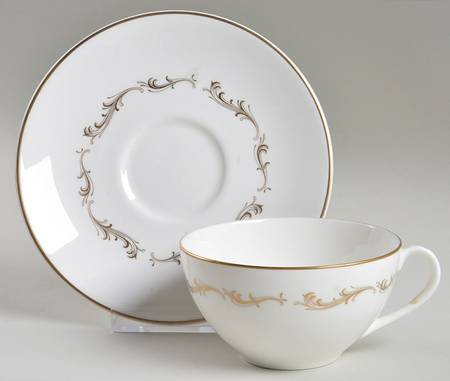 French Provincial Flat Cup & Saucer Set