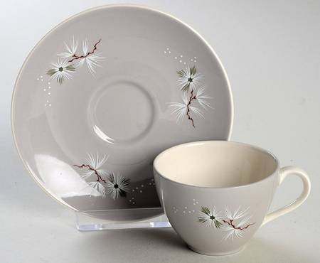 Frost Pine Flat Demitasse Cup & Saucer Set