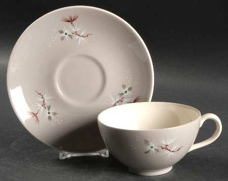 Frost Pine Flat Cup & Saucer Set