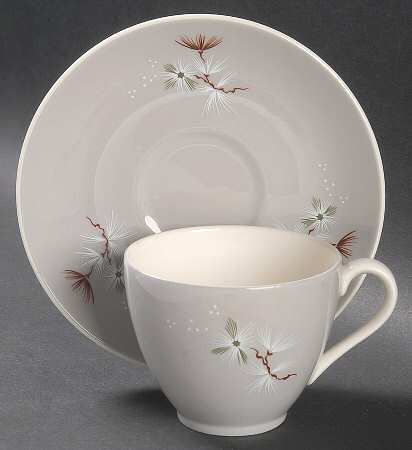 Frost Pine Flat Cup & Saucer Set