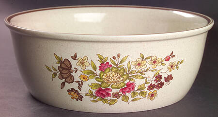 Gaiety Brown 9" Salad Serving Bowl