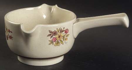 Gaiety Brown Gravy Boat w/Stick Handle