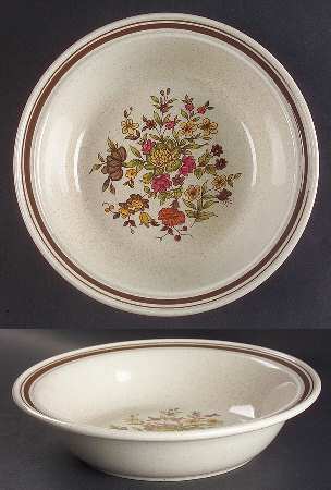 Gaiety Brown Rim Soup Bowl