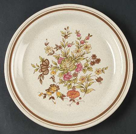 Gaiety Brown Luncheon Plate