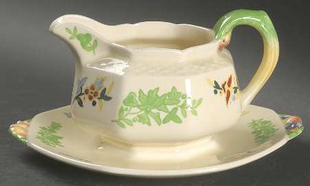 Gay Lady Gravy Boat with Attached Underplate