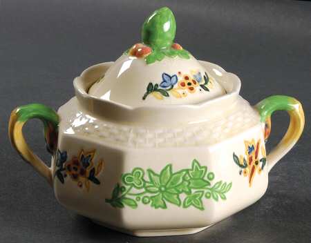 Gay Lady Sugar Bowl & Lid